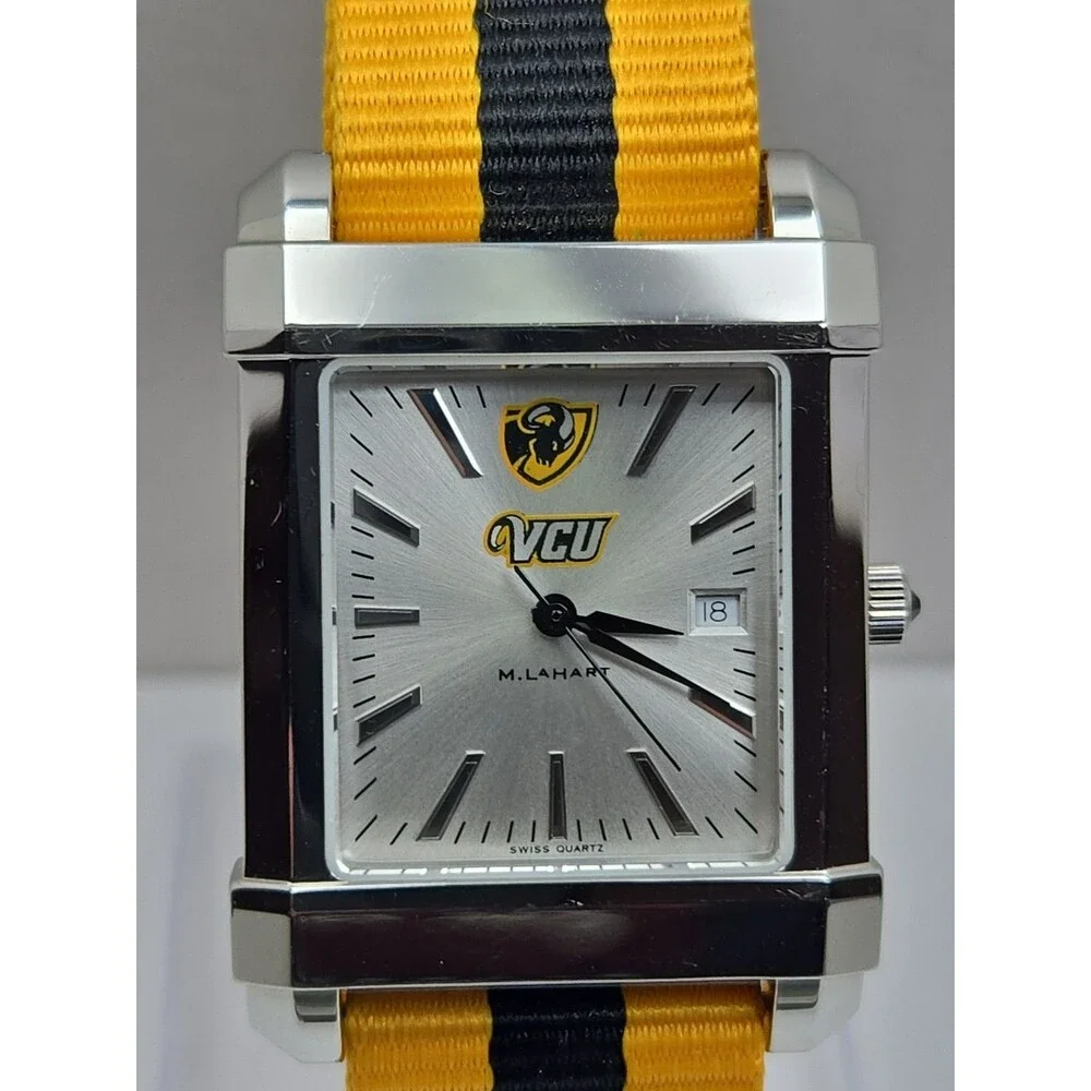 M. LaHart VCU Collegiate Virginia Commonwealth Rams Swiss Date Watch New Battery